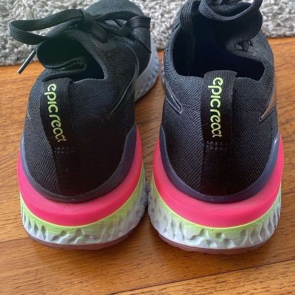 Nike Epic React Flyknit Running Multicolor Sneakers Men's Size 9.5 - Picture 12 of 14